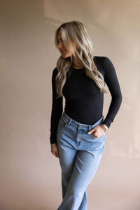 Soft Knit Jersey Black Long Sleeve