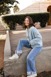 Baby Blue Sherpa Jacket